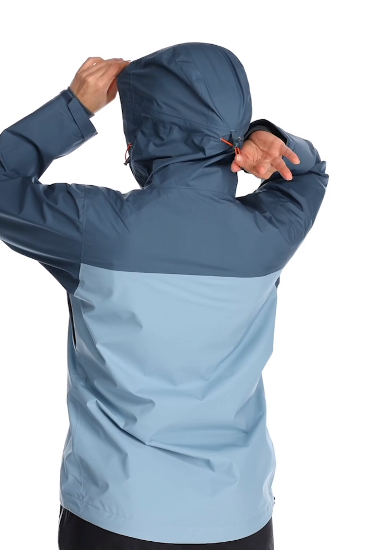 Rab Women's Downpour Eco Jacket in Orion Blue/Citadel-1